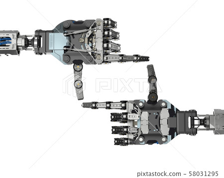 Robotic hand isolated 58031295