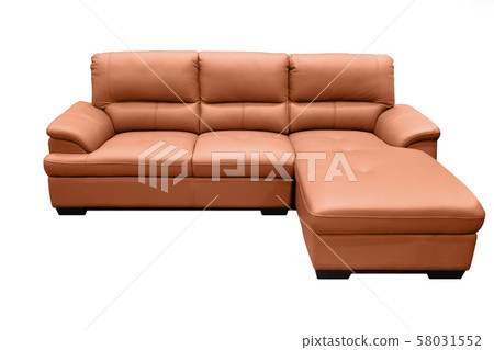 Isolated L-Shape Sofa on White Background Isolated L-Shape Sofa on White Background 58031552