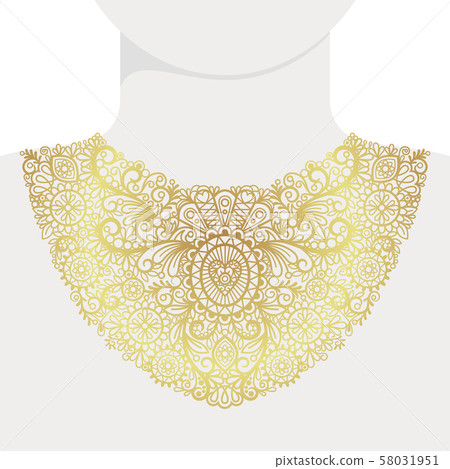 Fashion decorative golden neck print 58031951