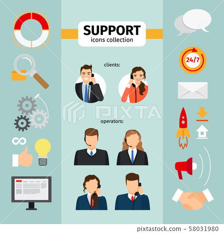 Support service icons Support service icons 58031980