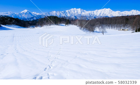 Nakayama Kogen in winter (overlooking the Northern Alps) 58032339