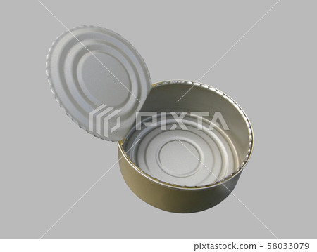 Empty, open tin can. Empty, open tin can. 58033079