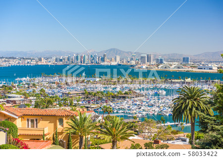 San Diego, California, USA Cityscape 58033422