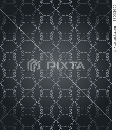 Seamless vintage wallpaper with dark color tones. 58033692