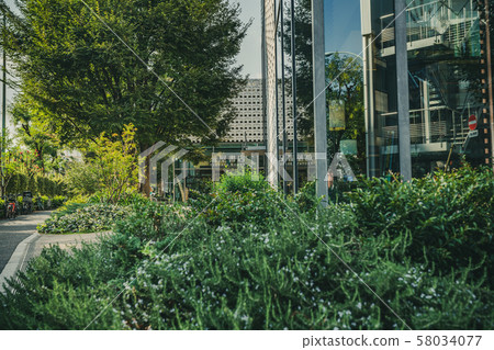 Tokyo city landscape Daikanyama (vintage look) 58034077