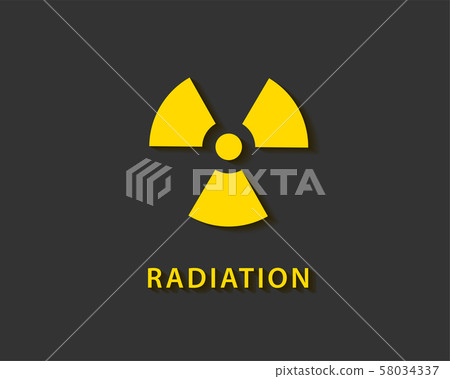 Radiation icon vector. Warning radioactive sign Radiation icon vector. Warning radioactive sign 58034337