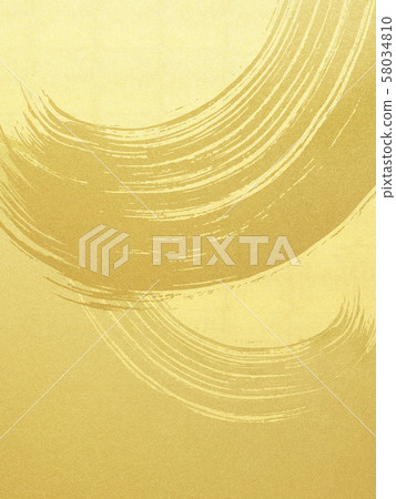 背景，日式，日式，日式，日式紙，金葉，波浪刷 58034810