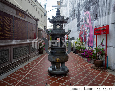 Thalang road at Phuket. Old Town. Phuket, Thailand. March 2019 Thalang road at Phuket. Old Town. Phuket, Thailand. March 2019 58035958