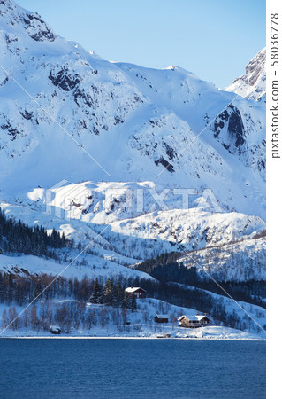 traditional norwegian wooden house 58036778