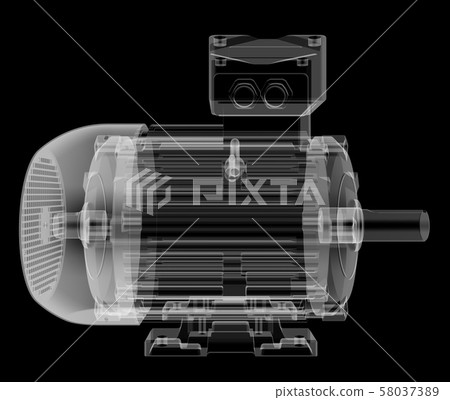 Electric motor X-Ray style - Stock Illustration [58037389] - PIXTA