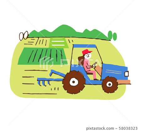 農村景觀拖拉機 農村景觀拖拉機 58038323