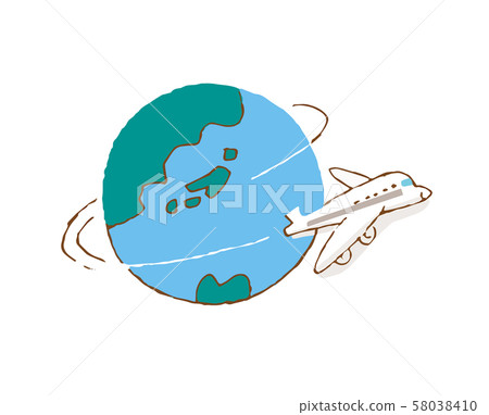 Earth and plane 58038410
