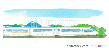 新幹線和富士山 58038492