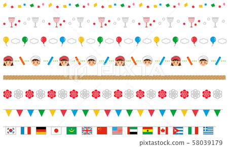 Sports Day Decoration Line Stock Illustration 58039179 Pixta