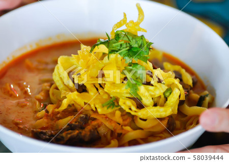 noodles or beef curry noodles 58039444