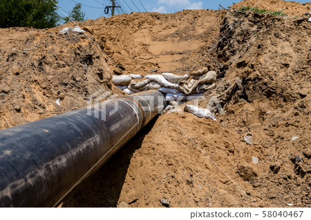 Construction Industry, Power Line, Cable, Road Construction Industry, Power Line, Cable, Road 58040467