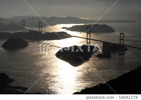 九老帶比觀察公園shima島海峽大橋大橋夜景 58042178