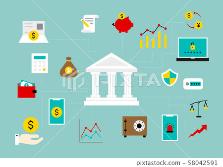 Flat Vector Object-Finance Flat Vector Object-Finance 58042591