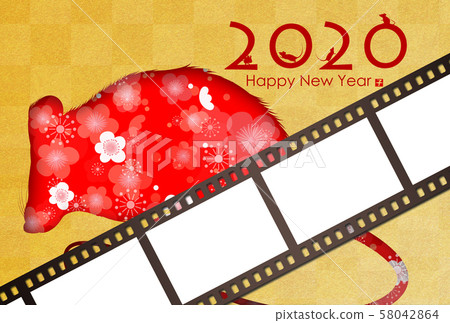 New Year's card 2020 58042864