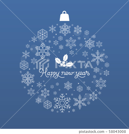 雪花矢量圖 58043008