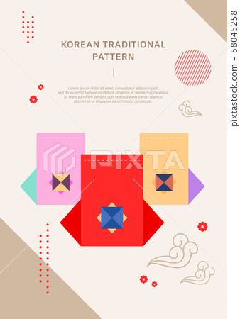 Korean traditional vector illustrations-lucky bag Korean traditional vector illustrations-lucky bag 58045258