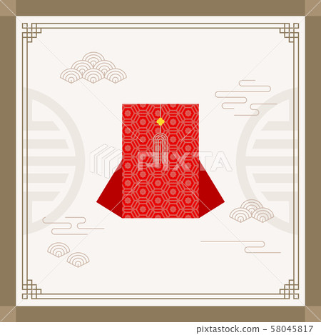 Korean traditional pattern background-lucky bag Korean traditional pattern background-lucky bag 58045817