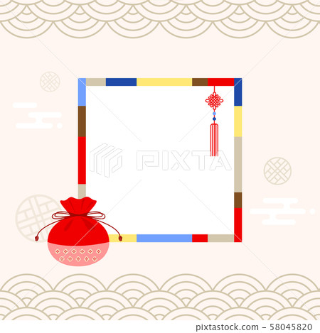 Korean traditional pattern background-lucky bag Korean traditional pattern background-lucky bag 58045820