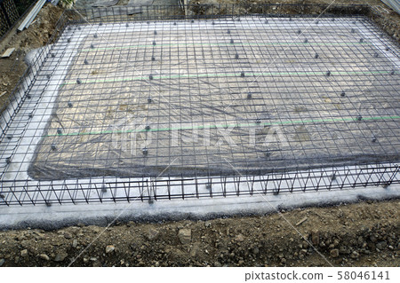 Reinforcement work foundation work new house wooden house detached solid foundation Reinforcement work foundation work new house wooden house detached solid foundation 58046141