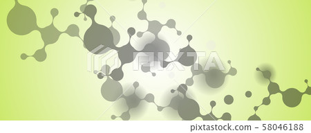Vector technology connect lines and dots on simple banner background 58046188