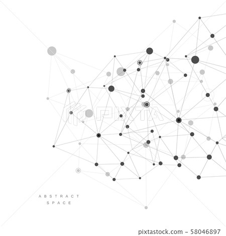 Structure molecule and communication connect lines background 58046897