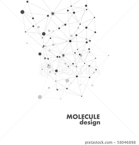 Structure molecule and communication connect lines background 58046898