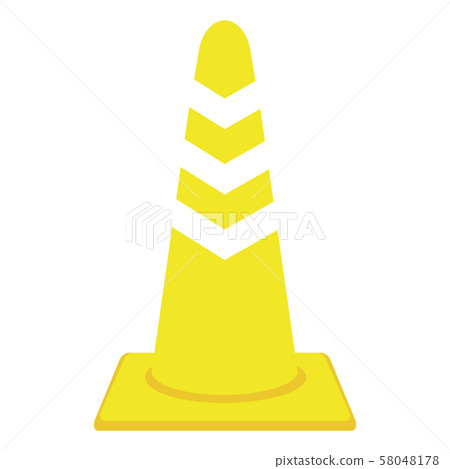Illustration of yellow color cone - Stock Illustration [58048178] - PIXTA