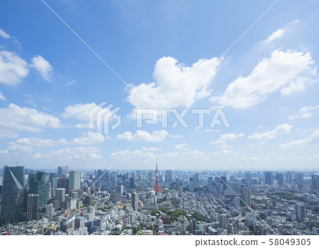 東京景觀2019地平線藍天和雲彩 58049305