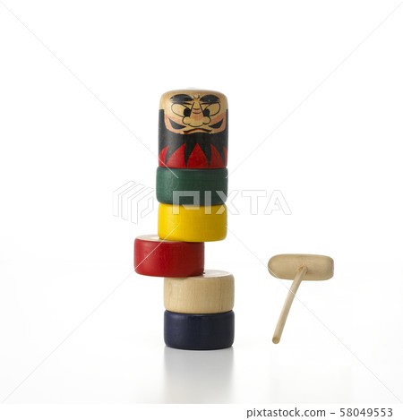 Daruma drop on white background Daruma drop on white background 58049553