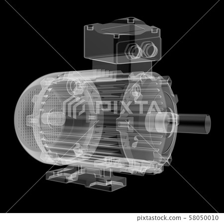 Electric motor X-Ray style - Stock Illustration [58050010] - PIXTA