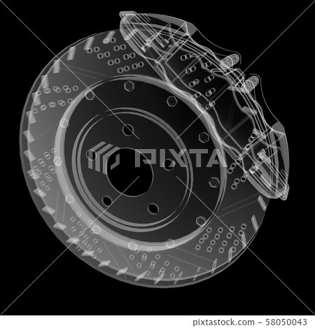 Brake disc and pads X-Ray style 58050043