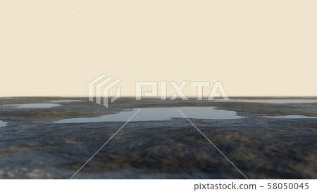 Abstract background. Ground with water against the sky 58050045