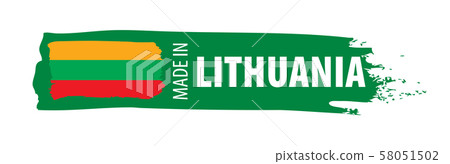 Lithuania flag, vector illustration on a white background. 58051502