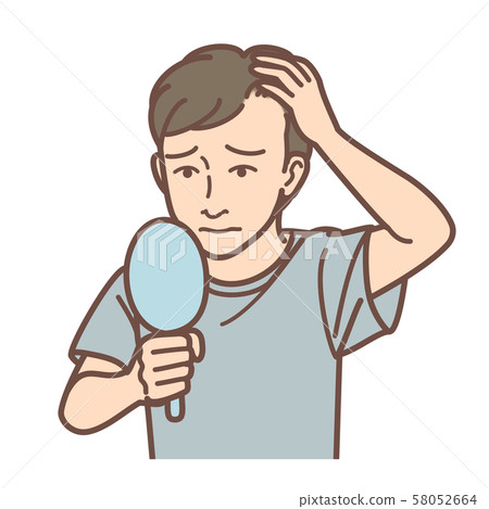 關心鏡子裡頭髮的男人Progress 2 58052664