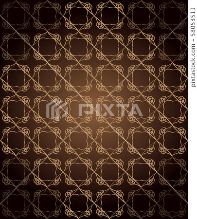 Seamless vintage wallpaper with dark color tones. Seamless vintage wallpaper with dark color tones. 58053511