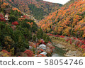 Autumn leaves from Arashiyama and Kameyama Park in Kyoto 58054746