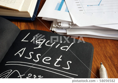 Liquid Assets list and calculations in the black 58056582