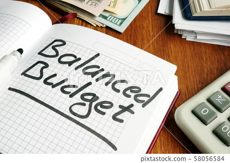 Balanced Budget calculations in the notepad. 58056584