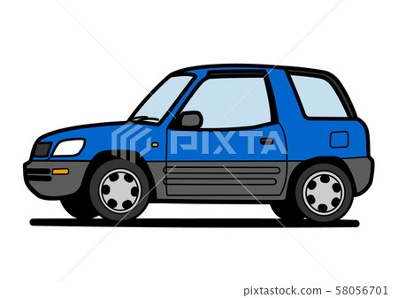 Nostalgic Domestic Light Crocan Blue Car Illustration 58056701