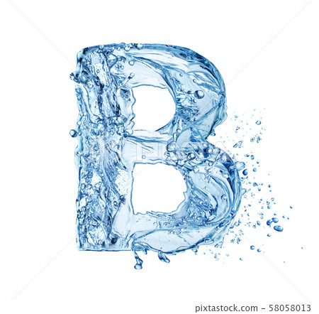 water splash letter B water splash letter B 58058013