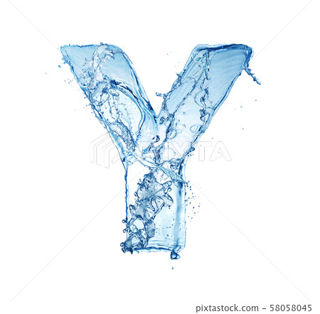 water splash letter Y 58058045