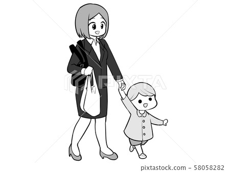 Walking with a child (boy) 1 58058282