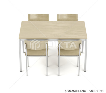 Wood table and four chairs Wood table and four chairs 58059198