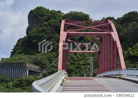 A photo of Ikeibashi in central Okinawa from the front 58059622
