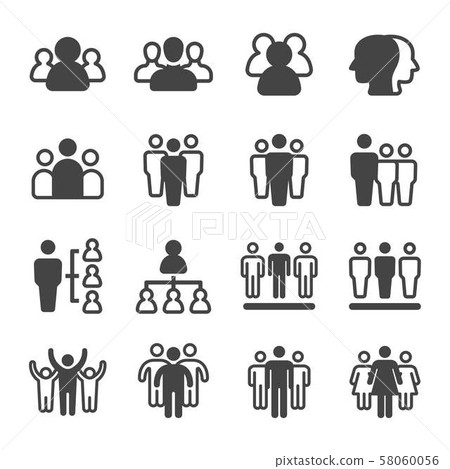 people and group icon set 58060056